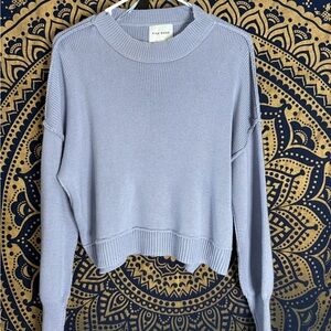 Pink Rose Women's Light Blue Crew Neck Sweater